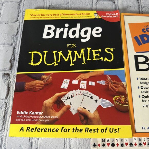 3 BRIDGE Card Game Books Bridge For Dummies Complete Idiot Guide Winning Bridge - Picture 8 of 16